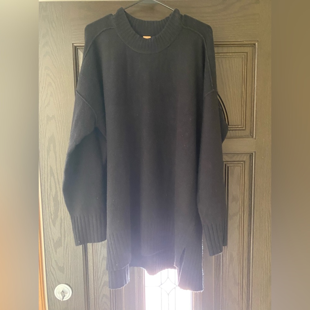 Free People Oversized Black Sweater